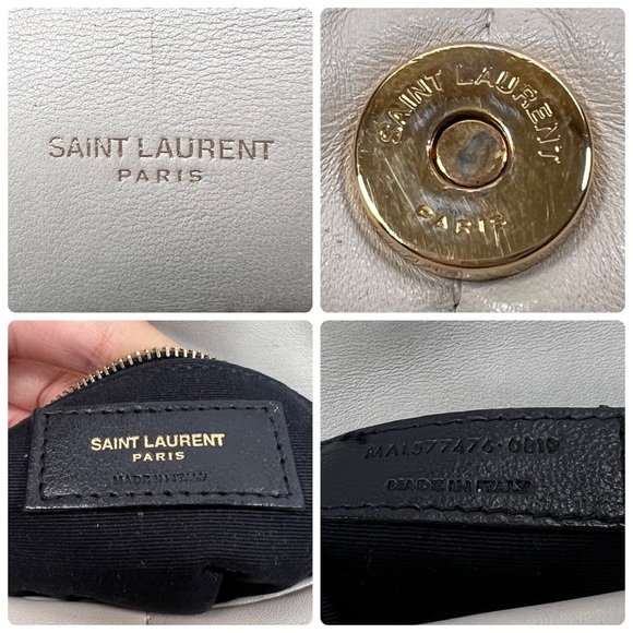 YSL Yves Saint Laurent Puffer Lambskin Leather Shoulder Bag Purse Crossbody - Picture 8 of 10